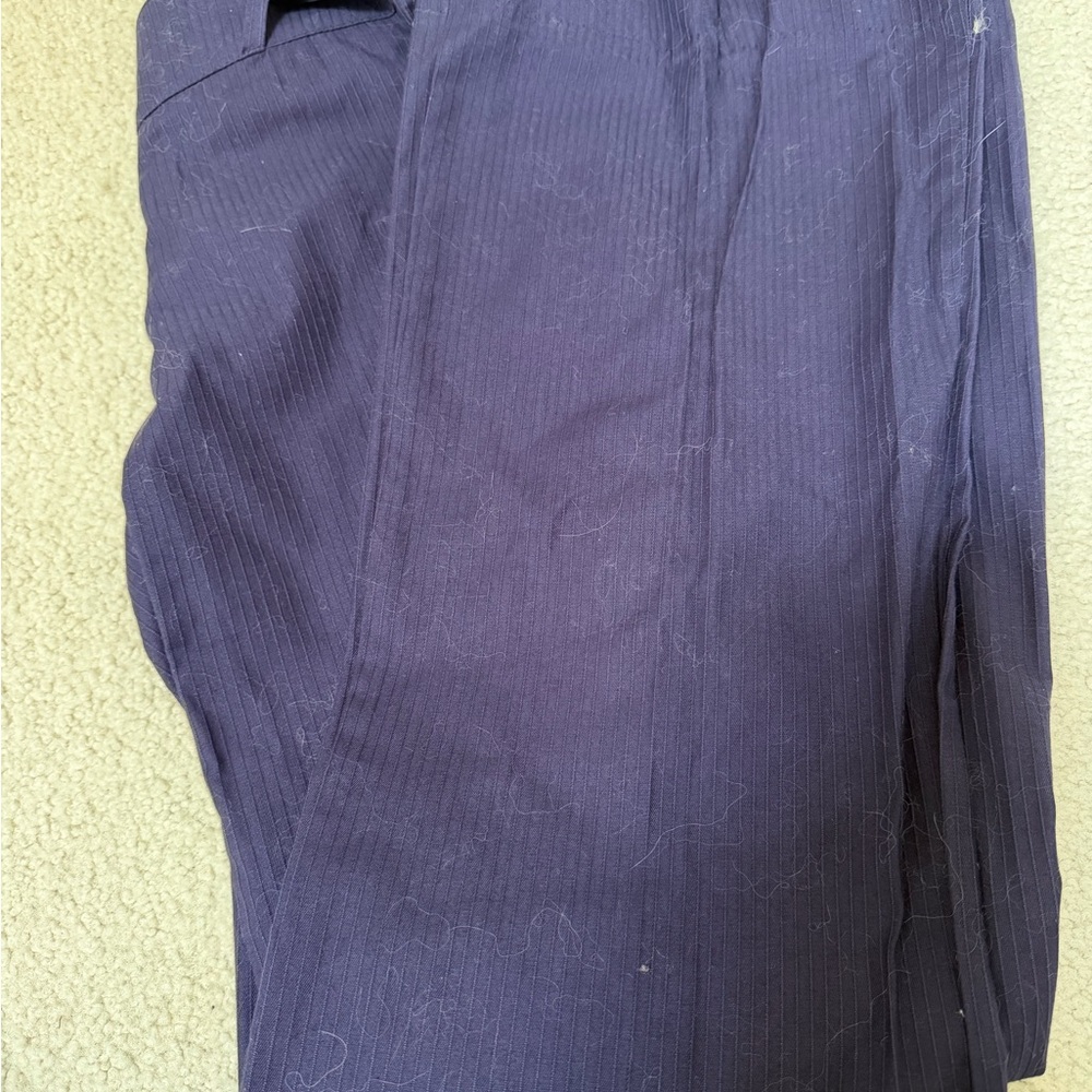 bebe Deep Purple pinstriped Pants w/satin bow tie - Picture 3 of 8